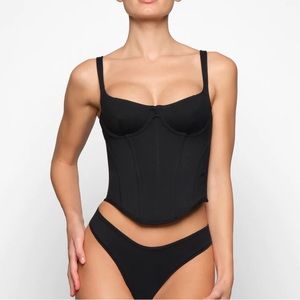 SKIMS cotton corset top SMALL
